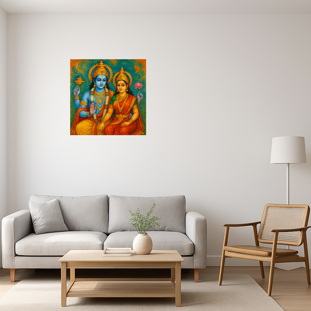 Lord Vishnu with Lakshmi