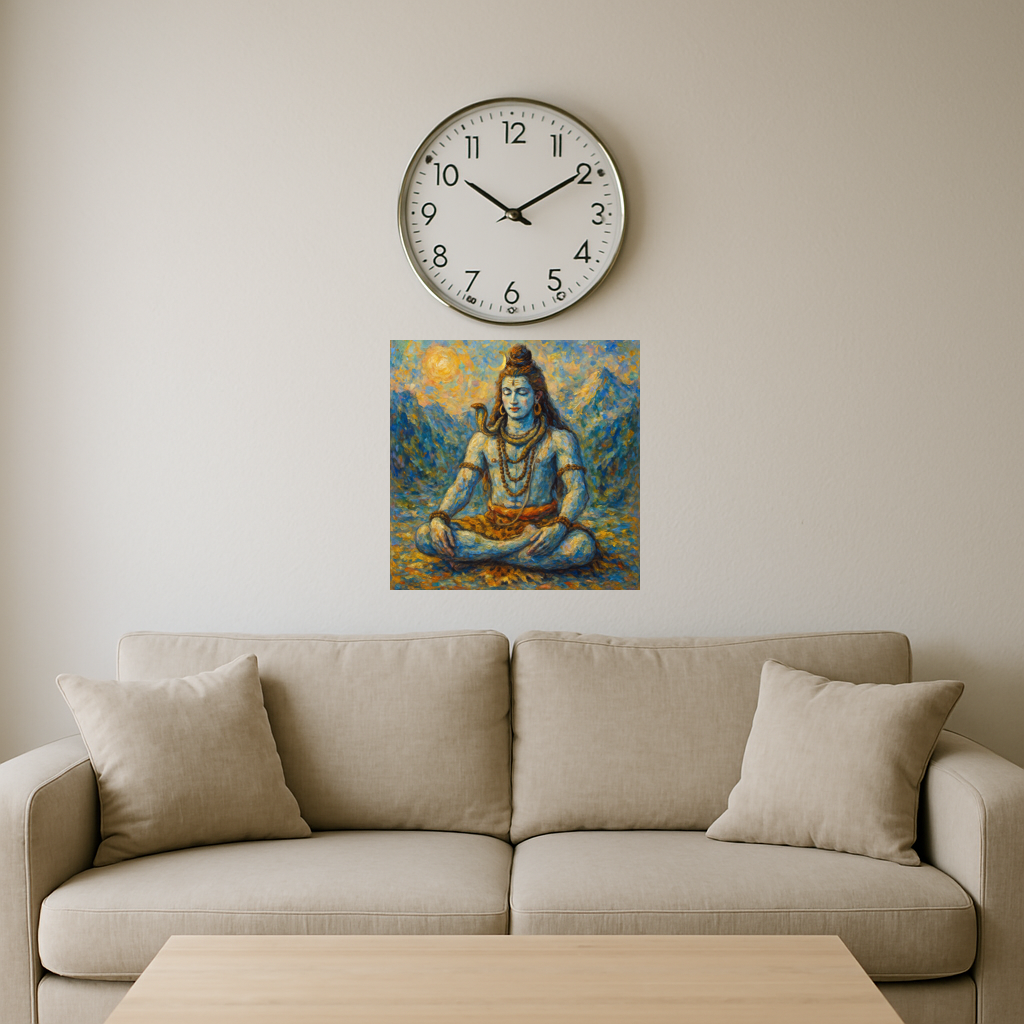 Lord Shiva meditating