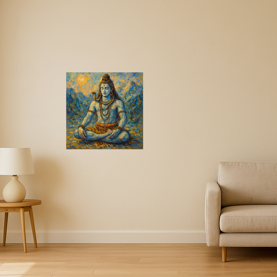 Lord Shiva meditating