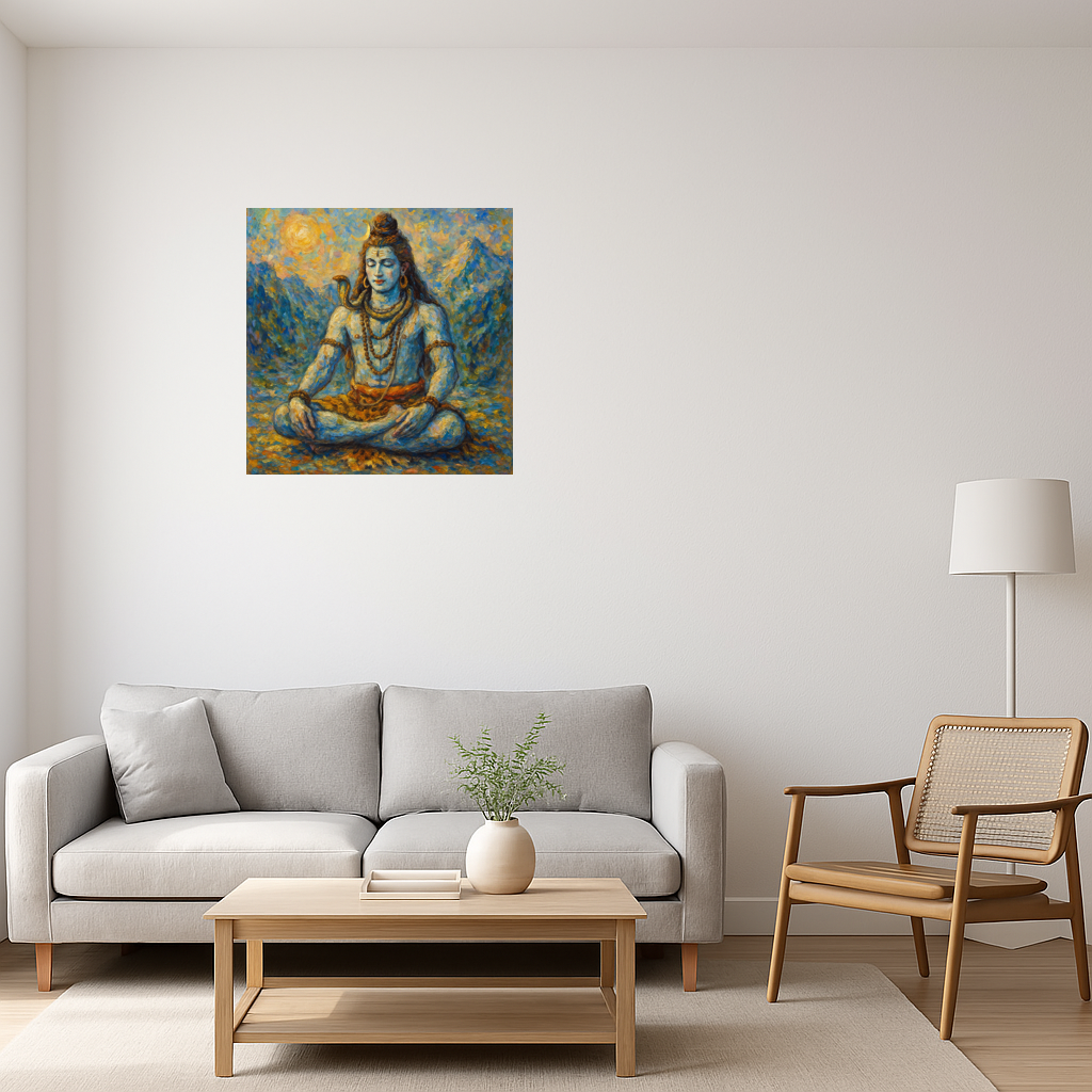Lord Shiva meditating