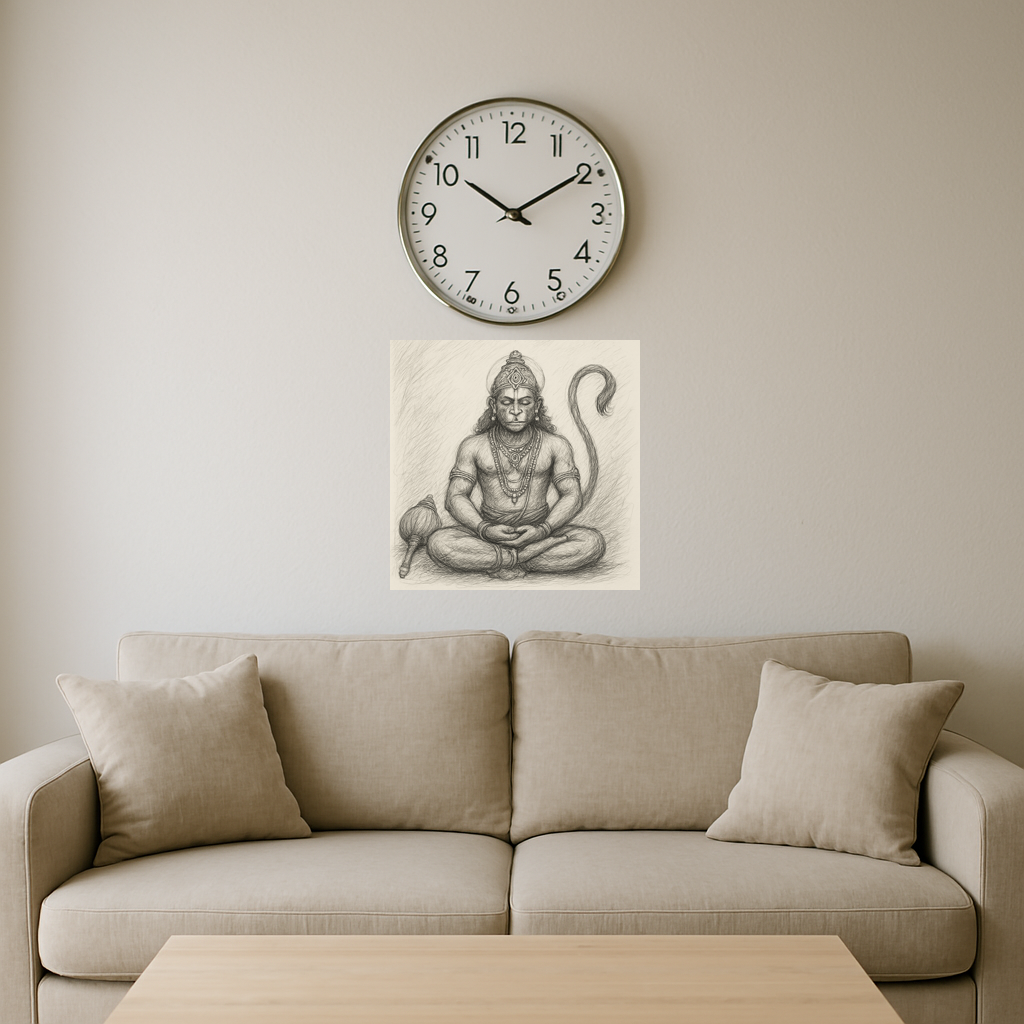Meditating hanuman