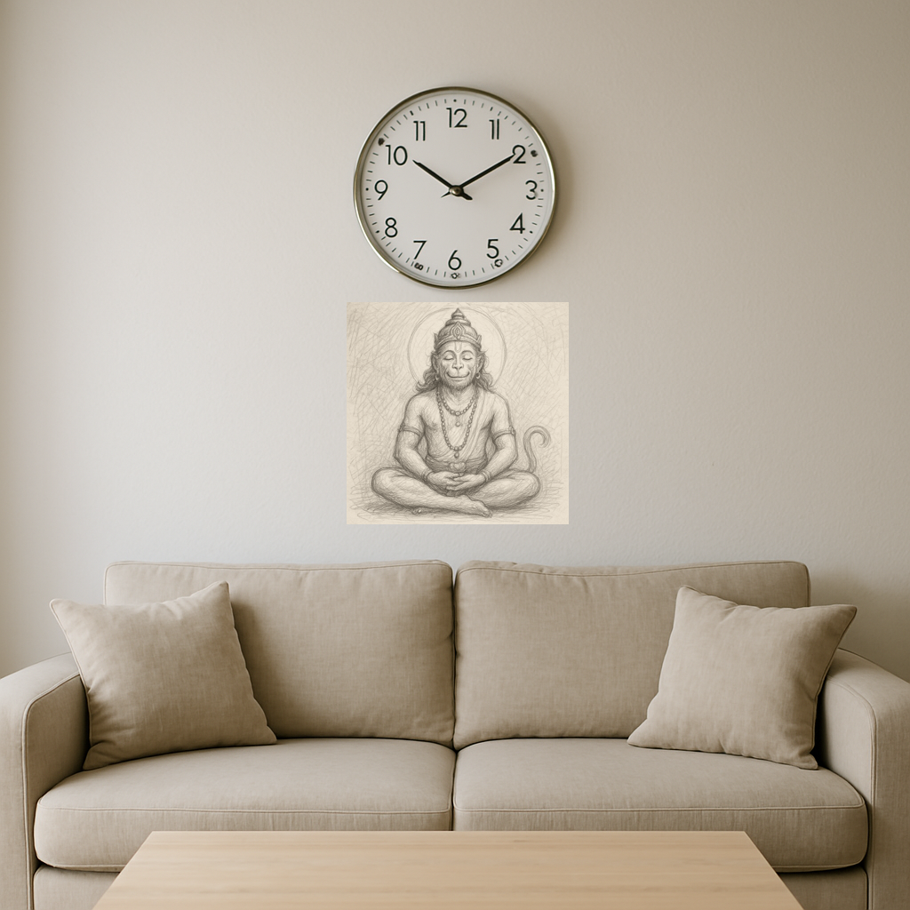 Meditating Hanuman
