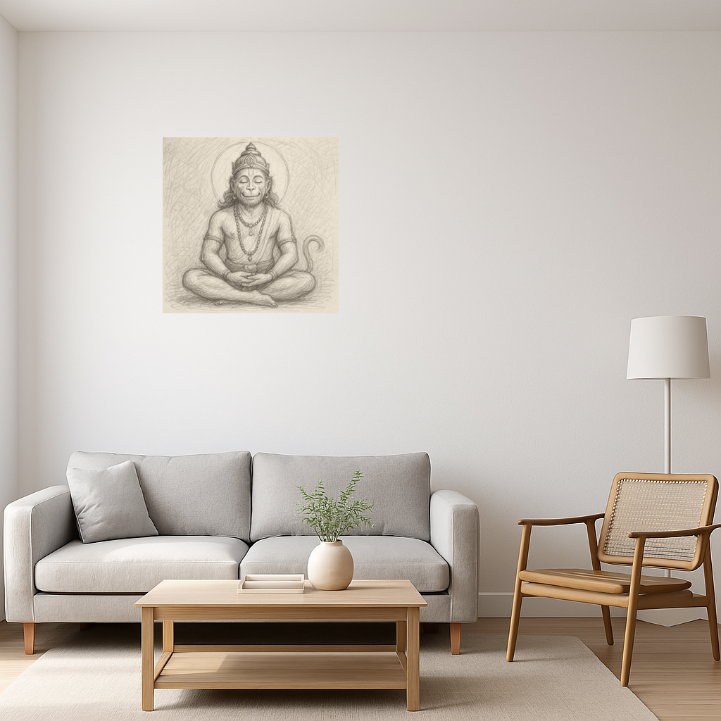 Meditating Hanuman
