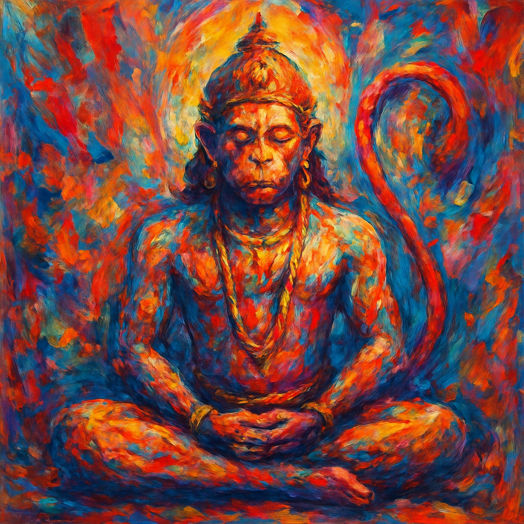 Lord Hanuman Meditating