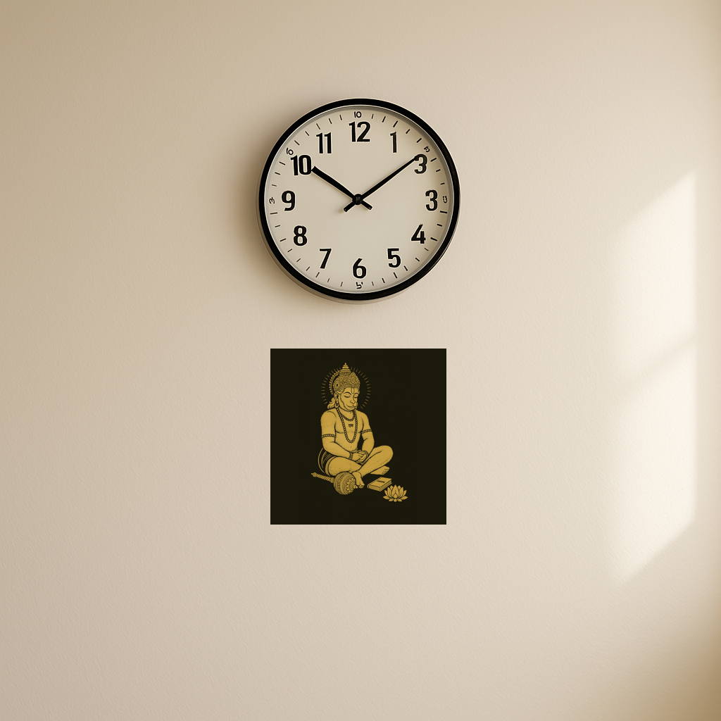 Meditating hanuman (Gold)
