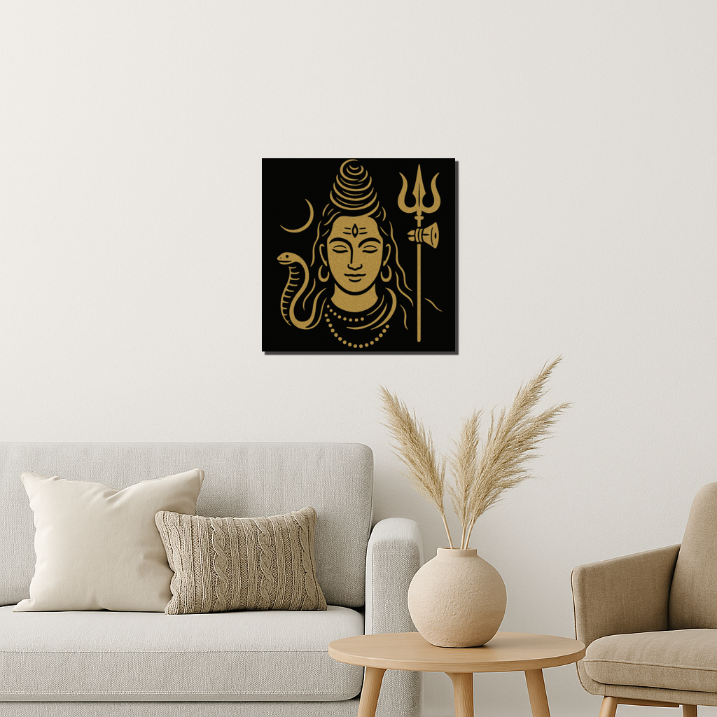 Meditating Shiva (Gold)