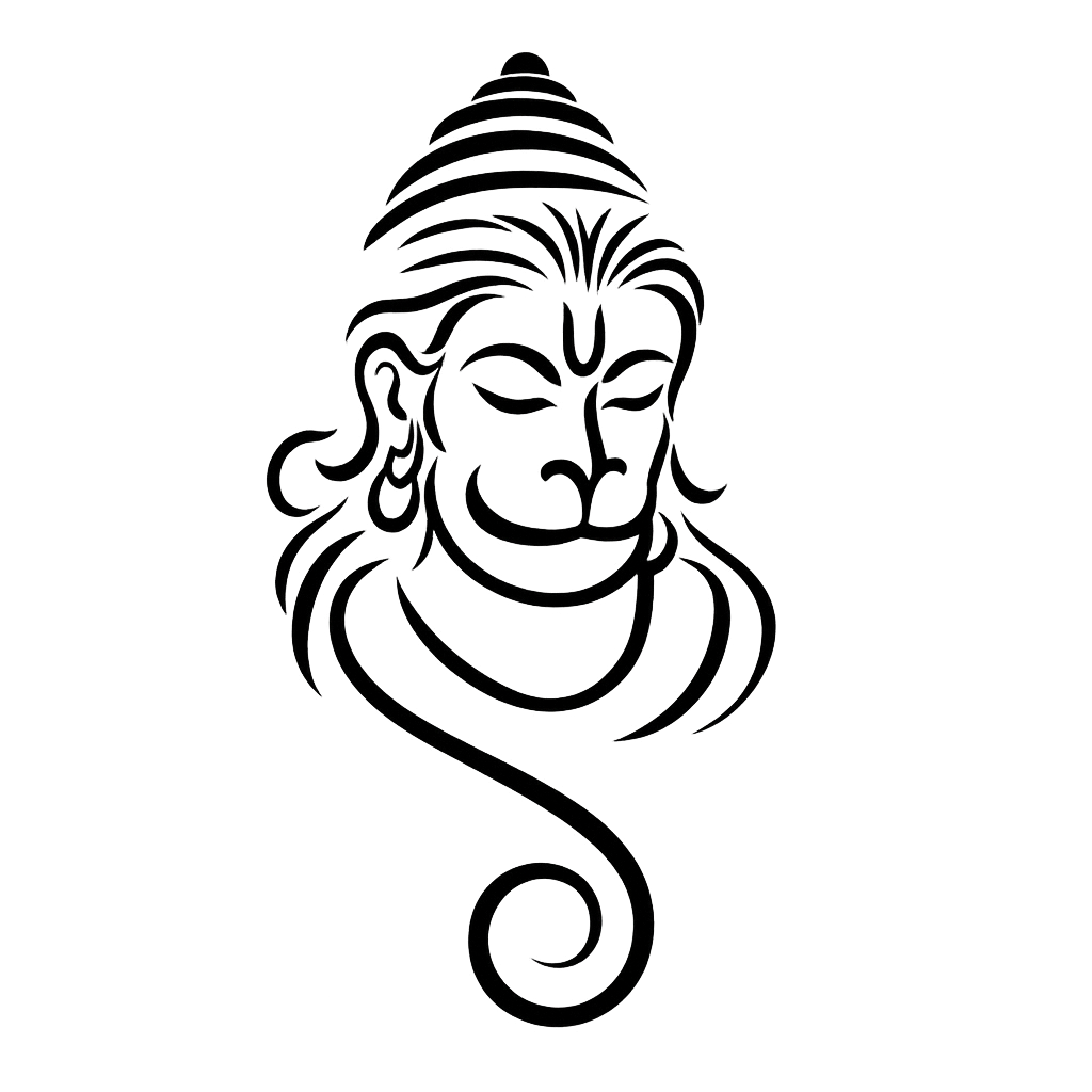 Minimalistic Hanuman