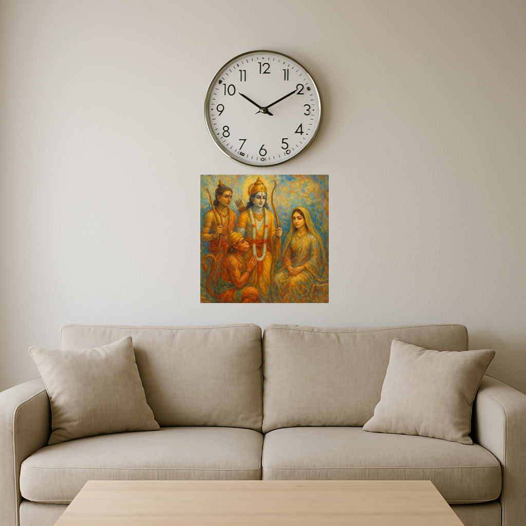 Ram with lakshman, Sita and Hanuman
