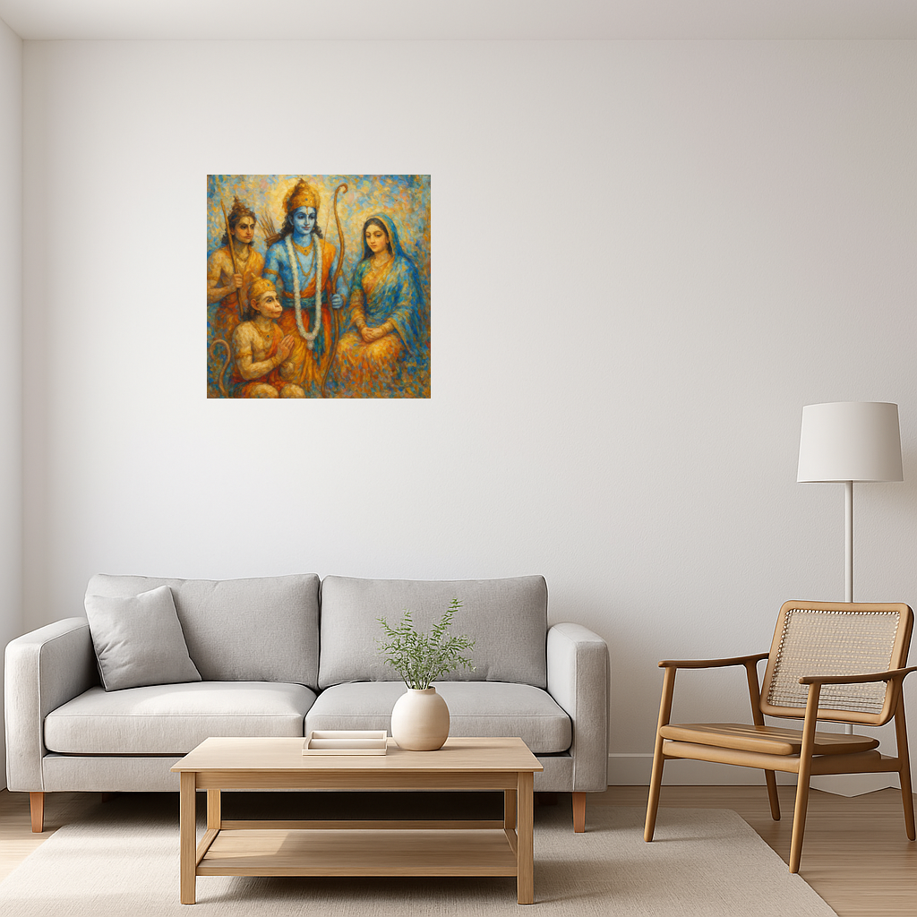 Ram with lakshman, Sita and Hanuman