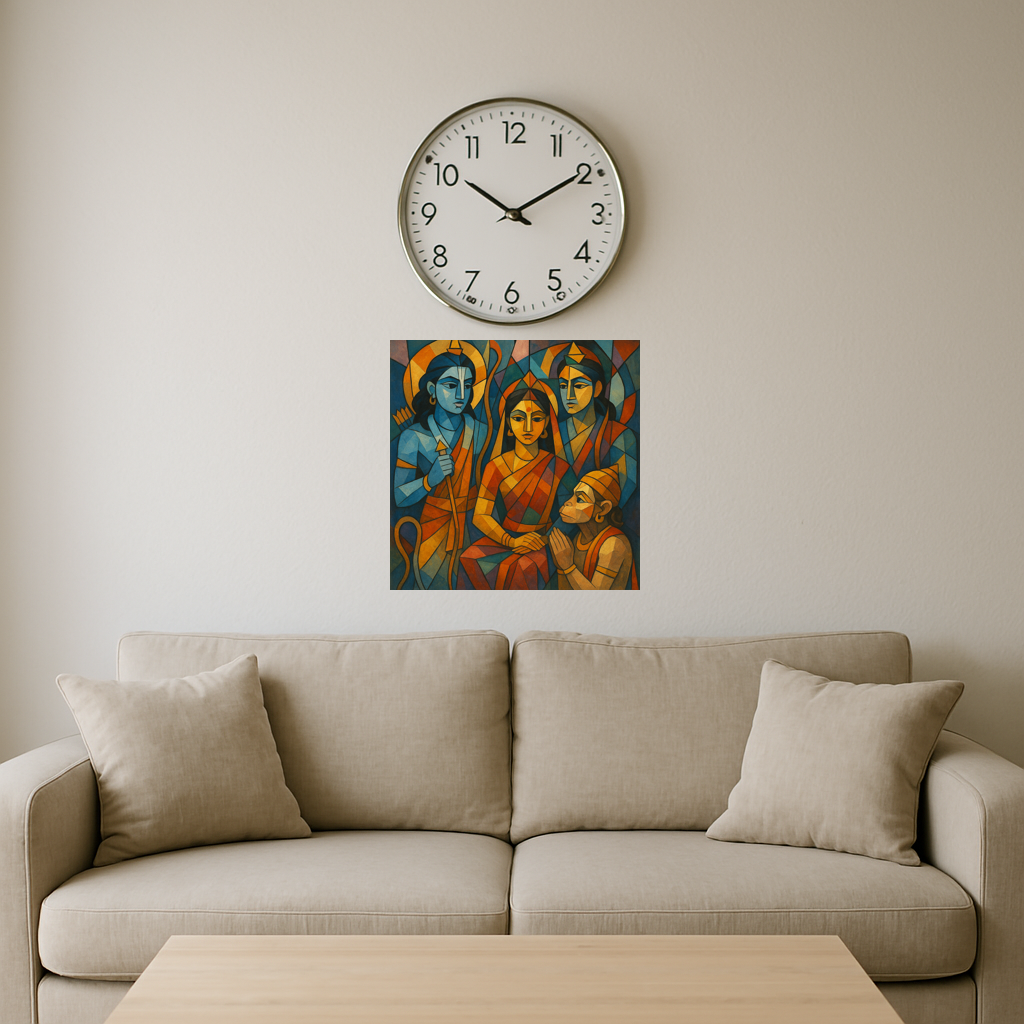 Ram with Lakshman, Seetha and Hanuman
