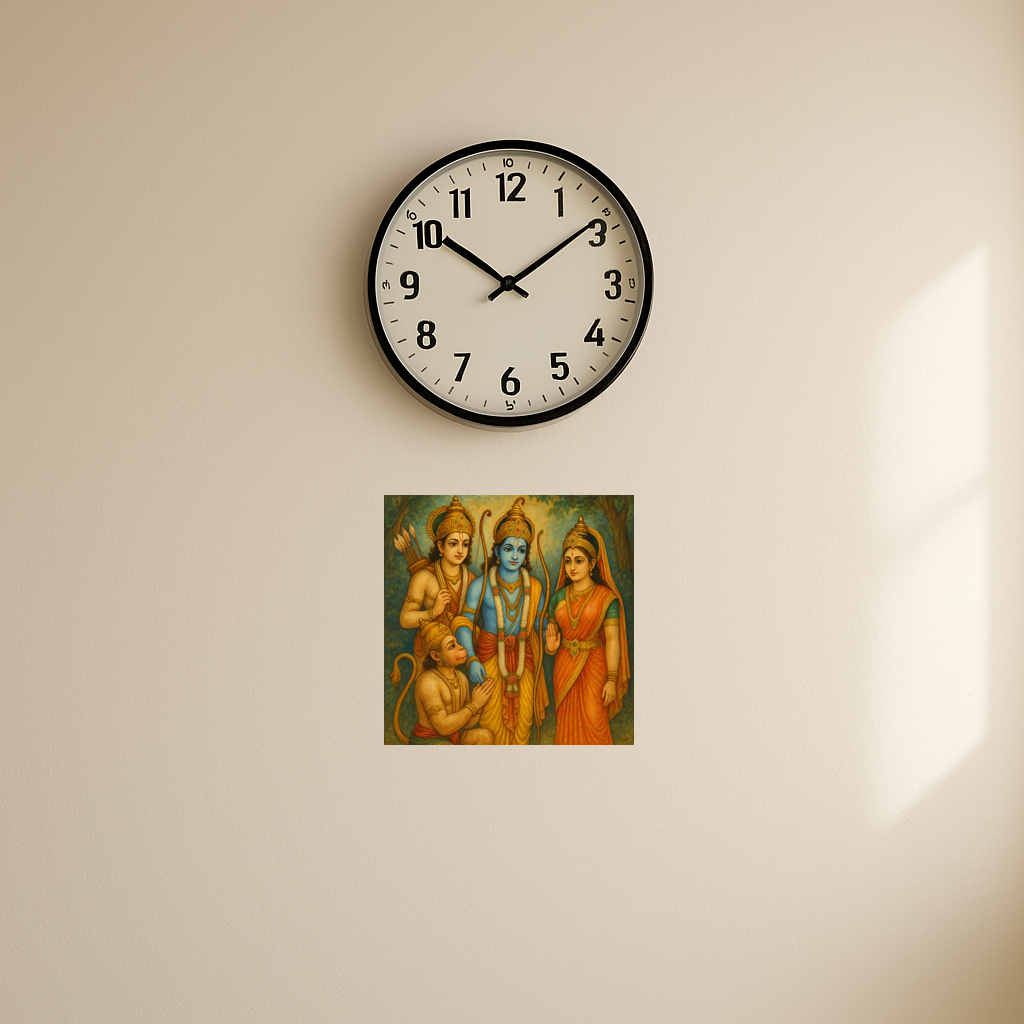 Ram with Lakshman, Sita and Hanuman