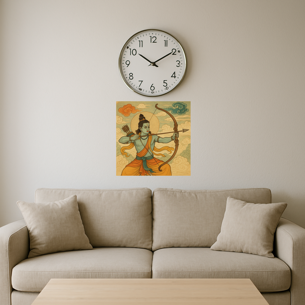 Lord Ram with bow and arrow