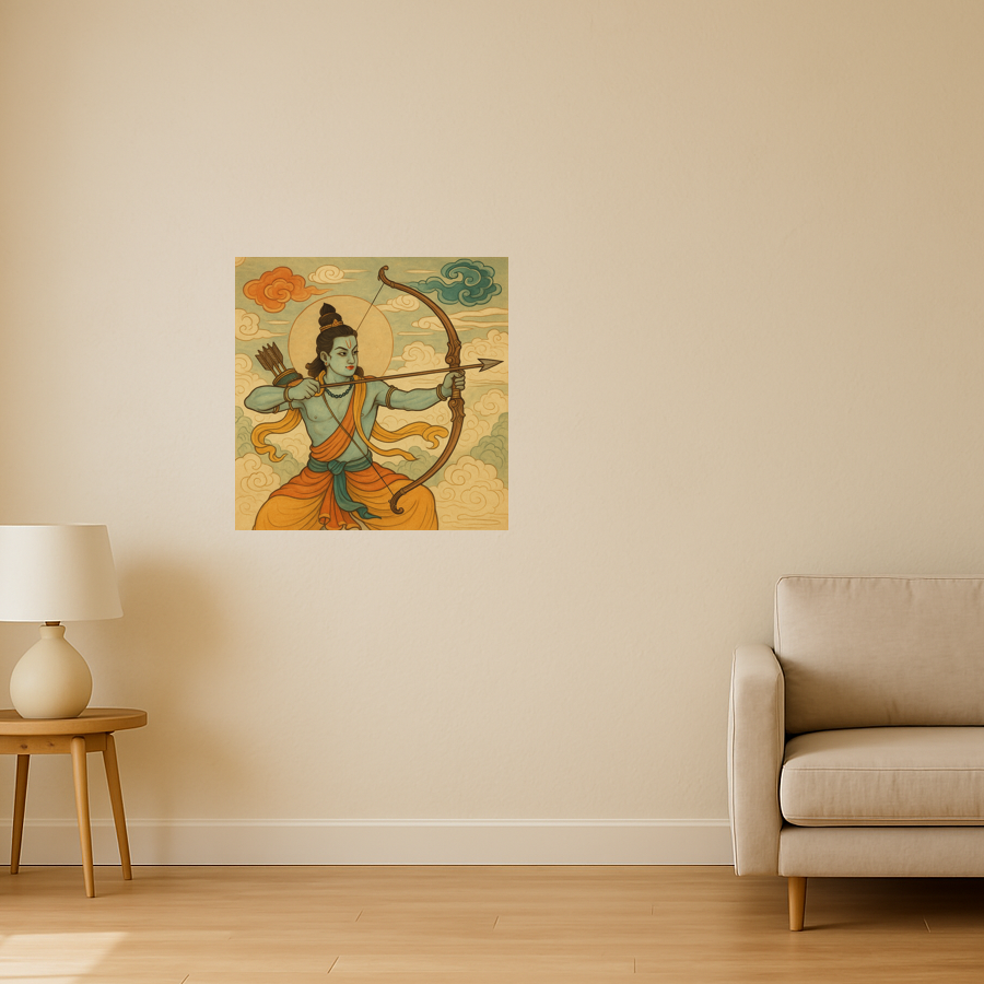 Lord Ram with bow and arrow