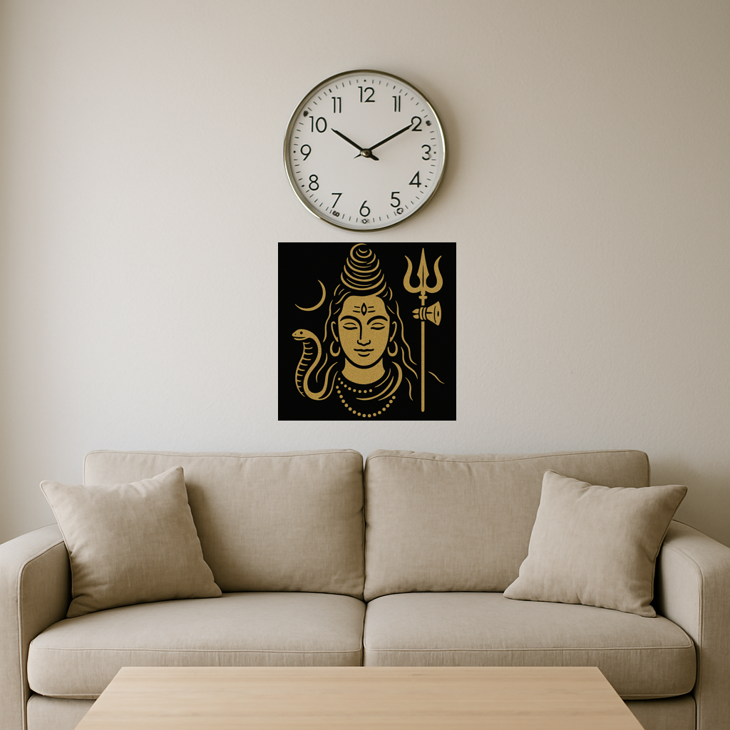 Meditating Shiva (Gold)