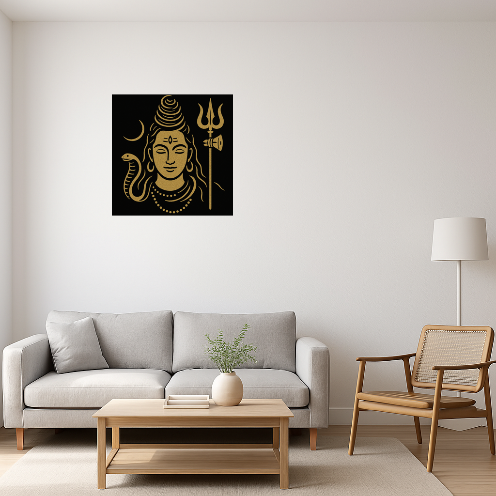 Meditating Shiva (Gold)