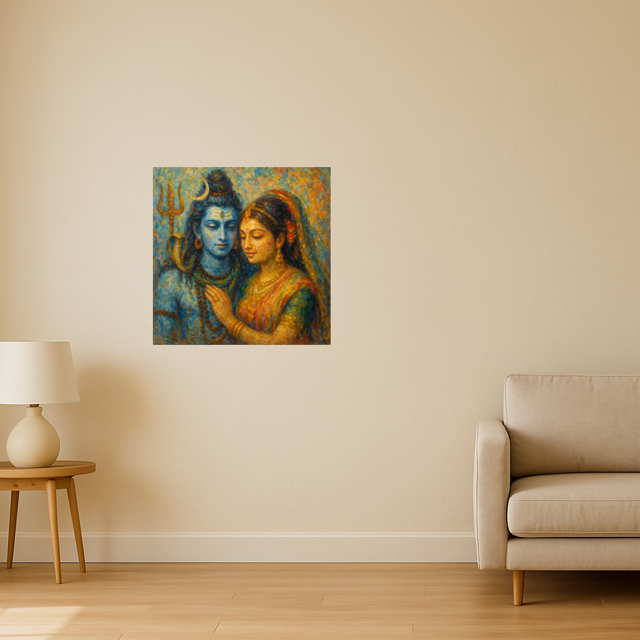 Lord Shiva With Parvati