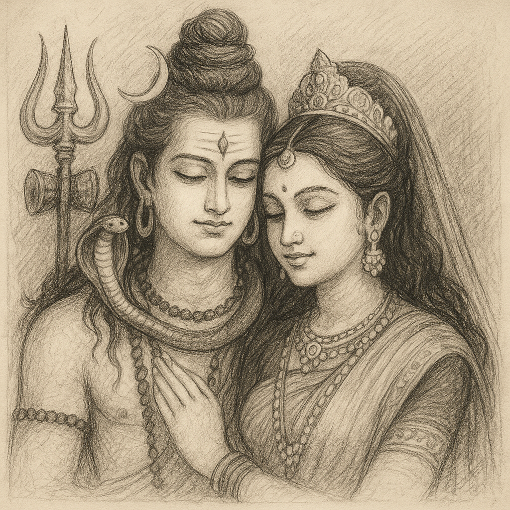 Lord Shiva with Parvati
