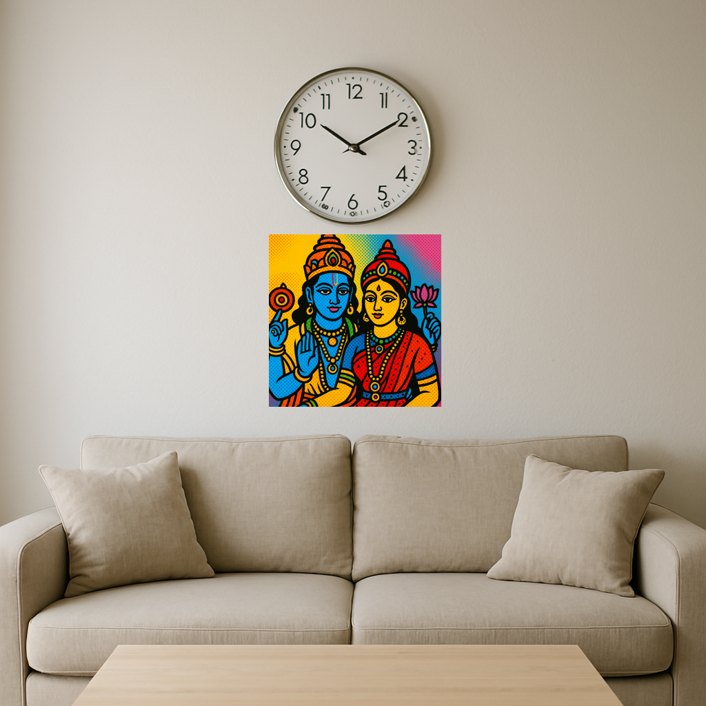 Lord Vishnu with lakshmi