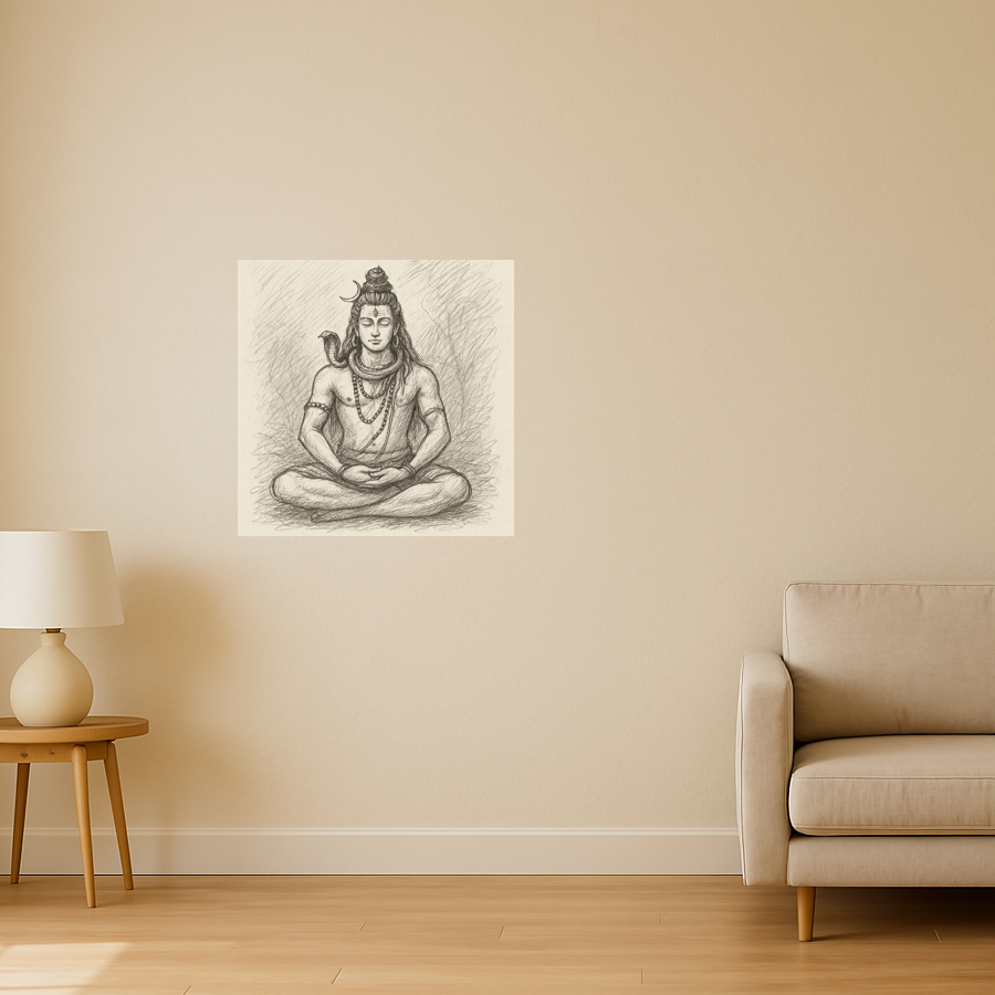 Meditating Lord Shiva