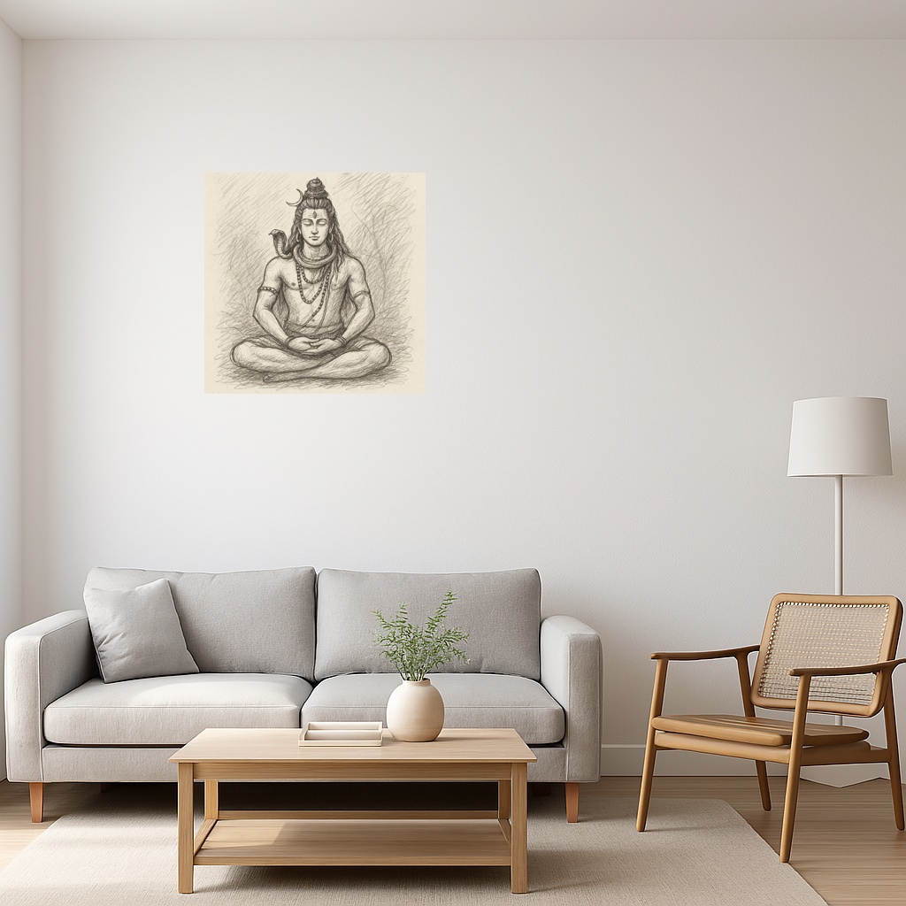 Meditating Lord Shiva