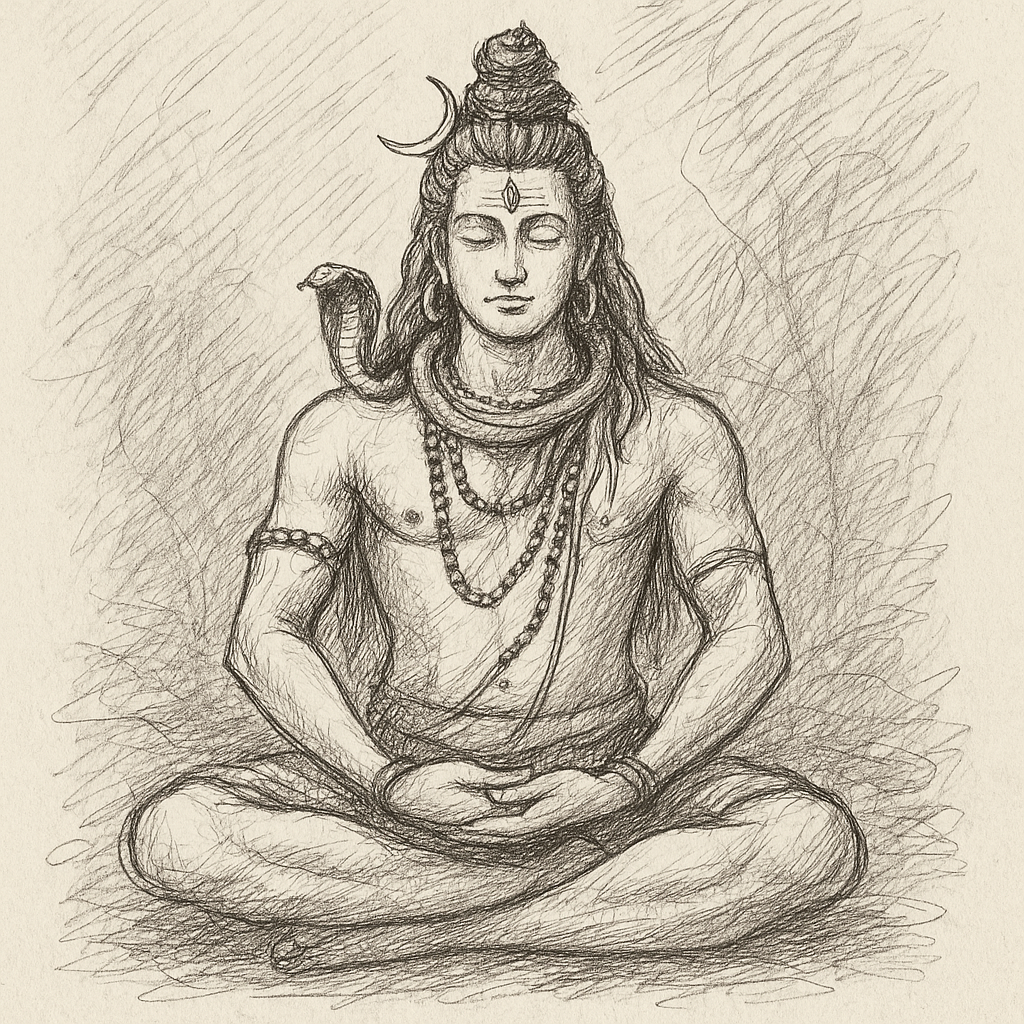 Meditating Lord Shiva