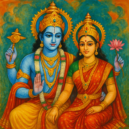 Lord Vishnu with Lakshmi