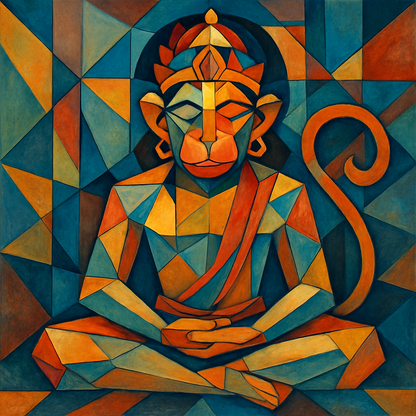 Meditating hanuman