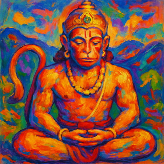 Meditating Hanuman