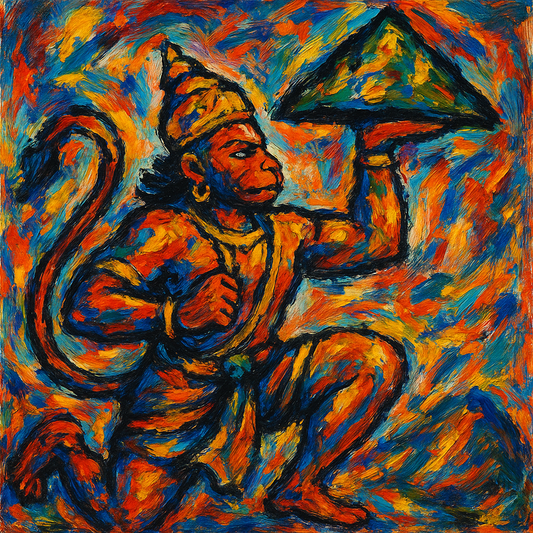 Hanuman carrying Mount Sanjeevani