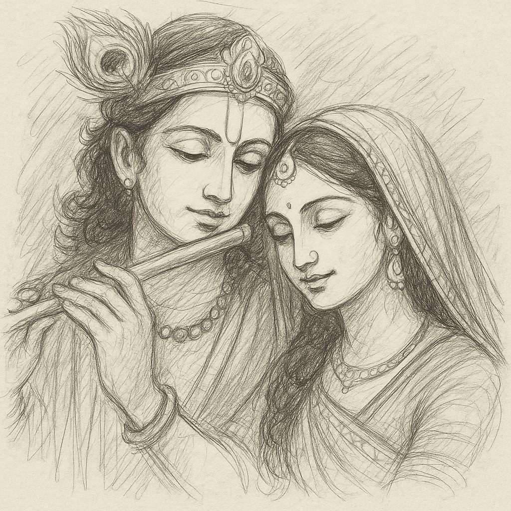 Lord Krishna with Radha