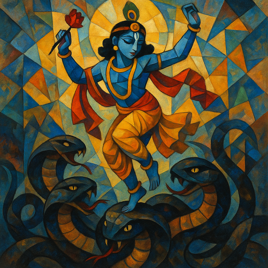 krishna dancing on kaliya naag