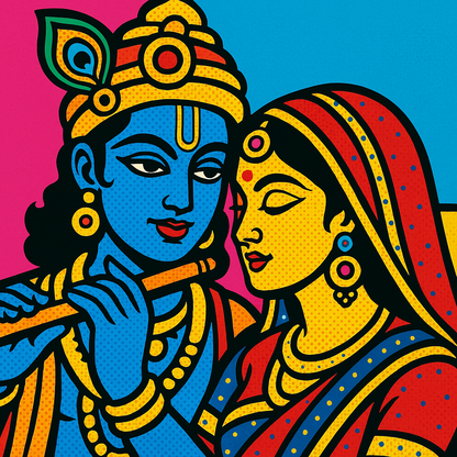 Lord Krishna with Radha