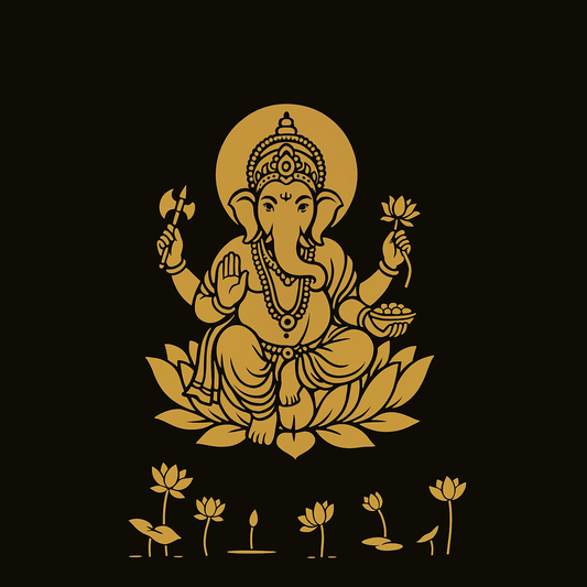 Lord Ganesh on Lotus