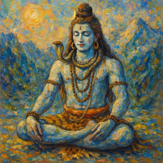 Lord Shiva meditating