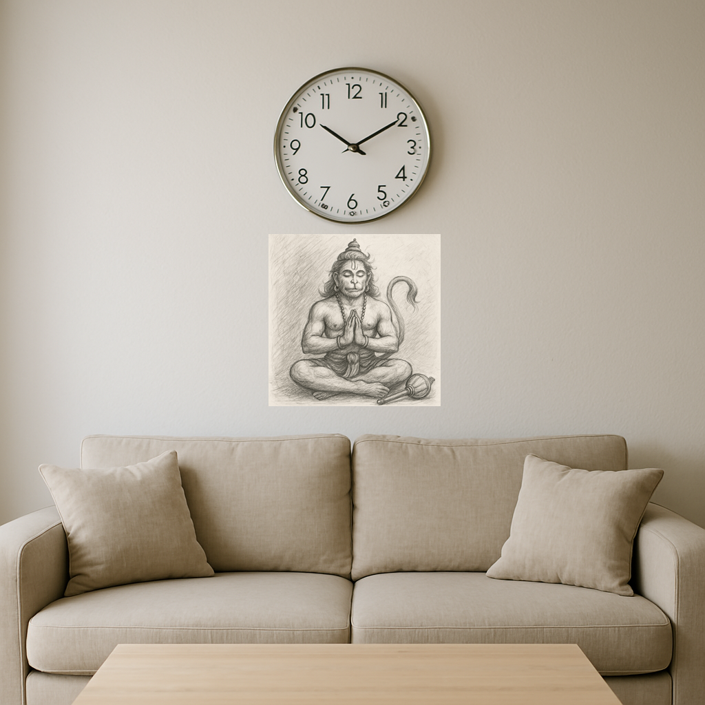 Meditating hanuman