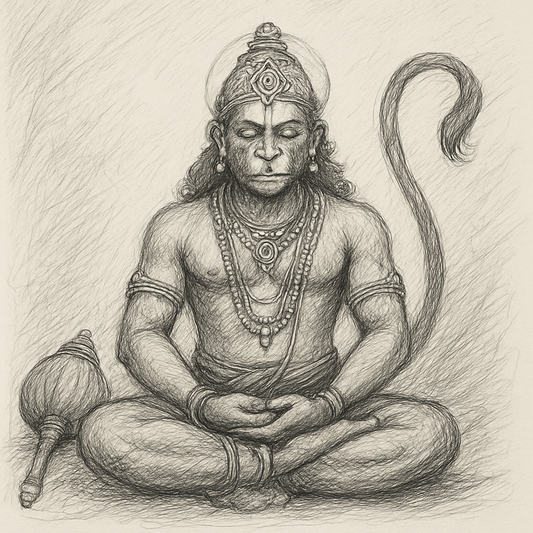 Meditating hanuman