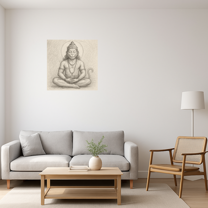 Meditating Hanuman