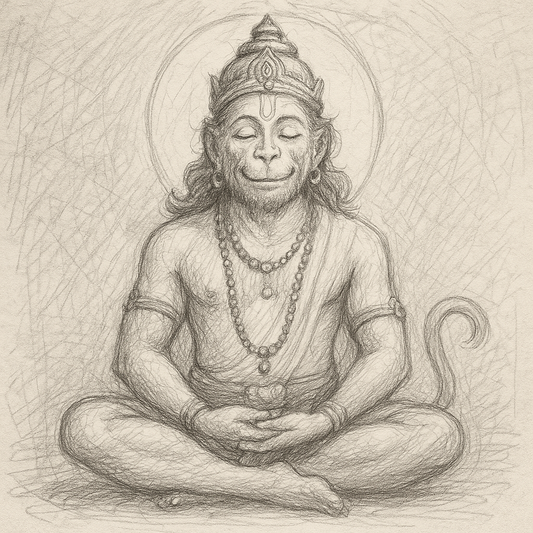 Meditating Hanuman