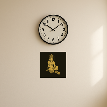 Meditating hanuman (Gold)
