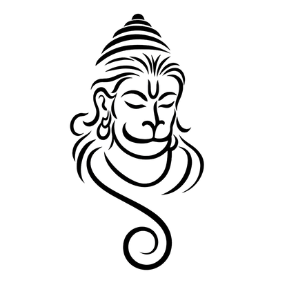 Minimalistic Hanuman