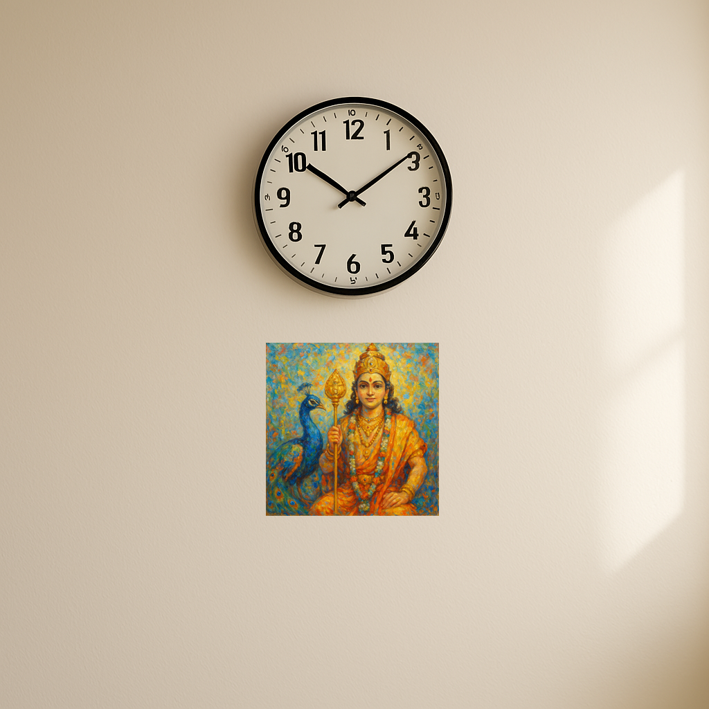 Lord Murugan with Peacock