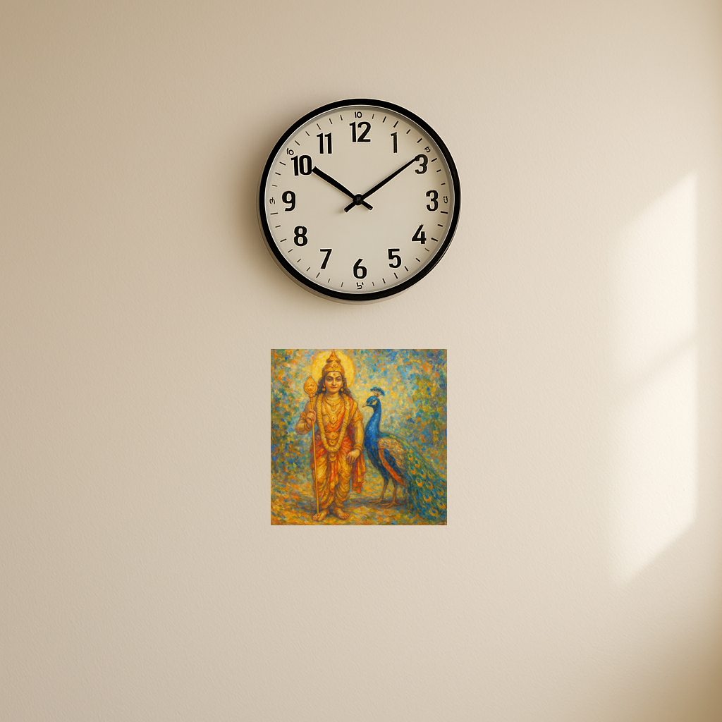 Lord Murugan with Peacock