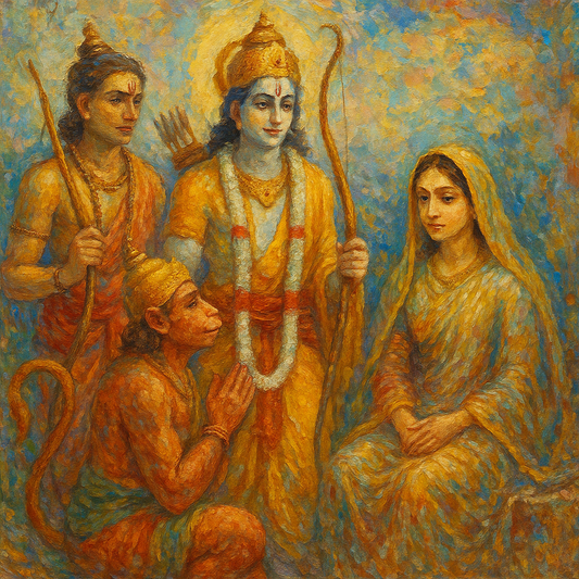 Ram with lakshman, Sita and Hanuman