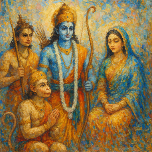 Ram with lakshman, Sita and Hanuman