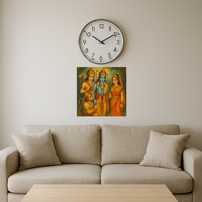 Ram with Lakshman, Sita and Hanuman