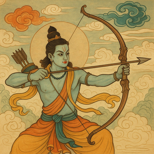 Lord Ram with bow and arrow