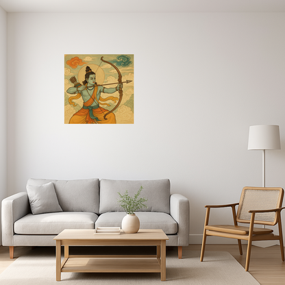 Lord Ram with bow and arrow