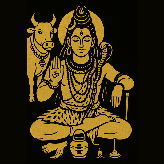Lord Shiva with Nandhi