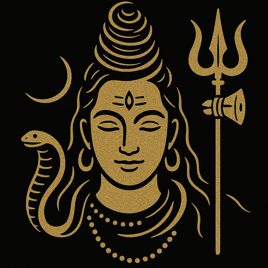 Meditating Shiva (Gold)