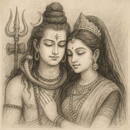 Lord Shiva with Parvati